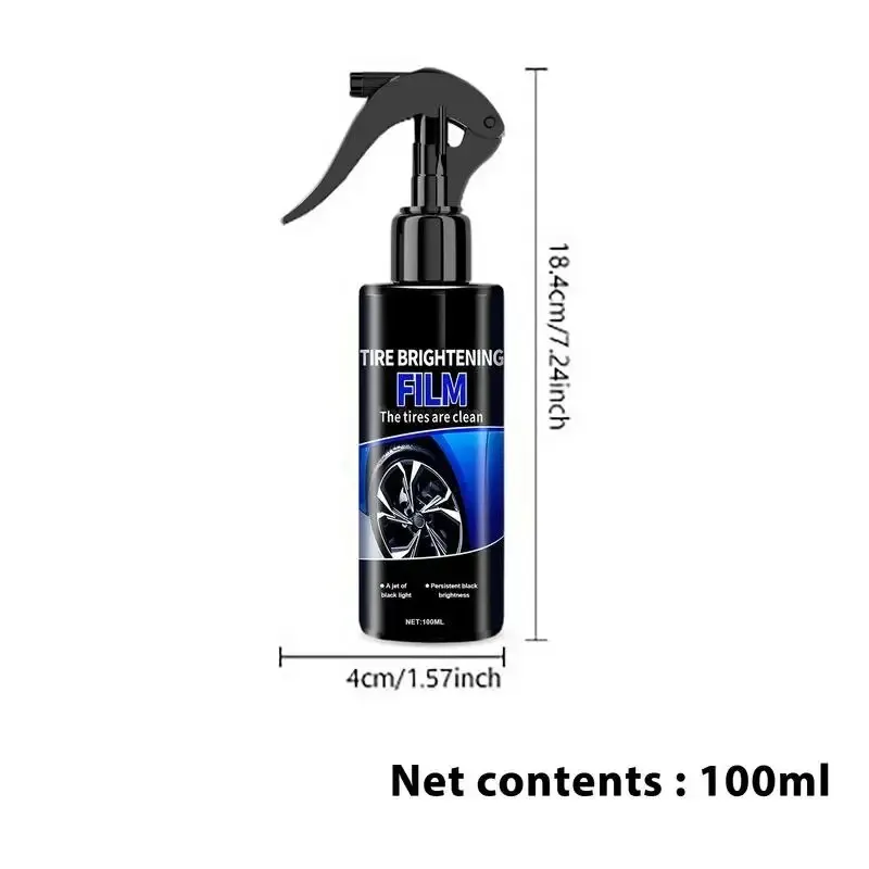 Tire Coating Spray High Gloss Hydrophobic Sealant Wax Car Wheel Polishing Brightener Auto Care Re-Black Tire Refurbishing Agent car tire wax,tire polishing paste