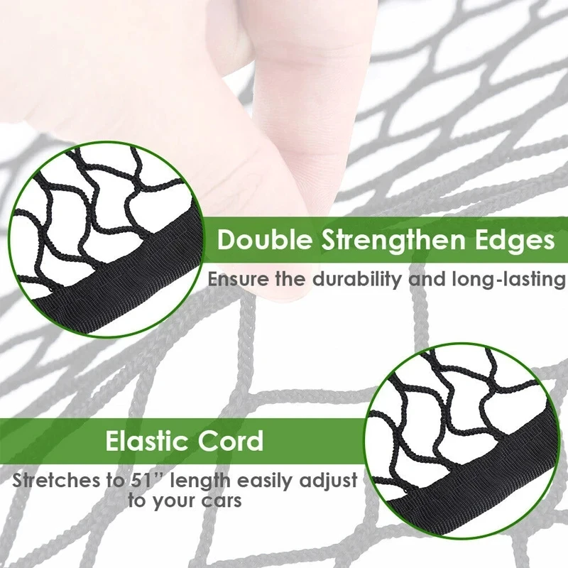 Car Trunk Cargo Net – Durable Nylon Elastic Mesh Storage Organizer for SUV & Truck