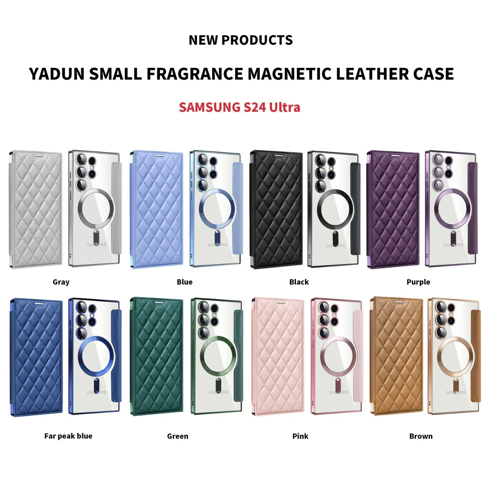 Handmade Leather Floral Pattern Flip Cover with Magnetic Closure