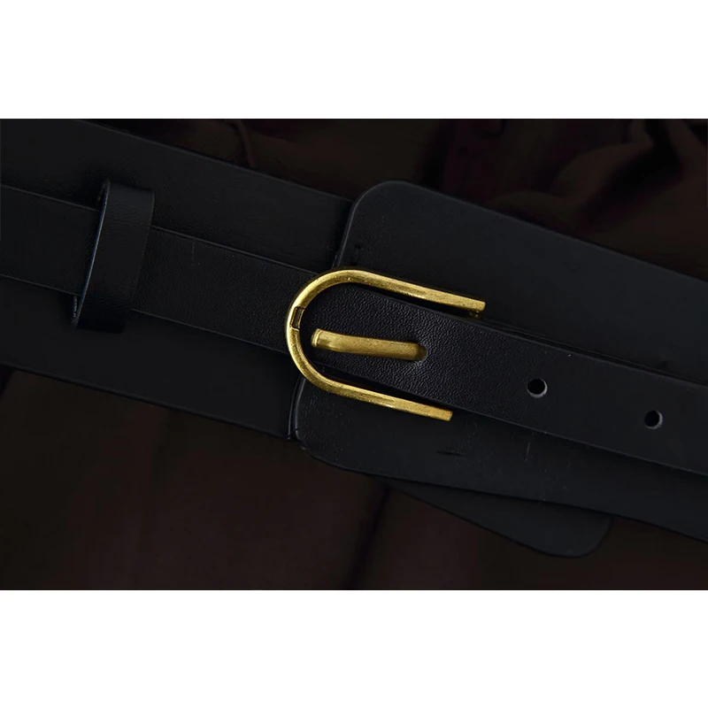 Woman Ruffles Elegant Dress 2025 New Fashion With Belt Women's Party Dresses Long Sleeve V neck High Street Casual Dress ﻿