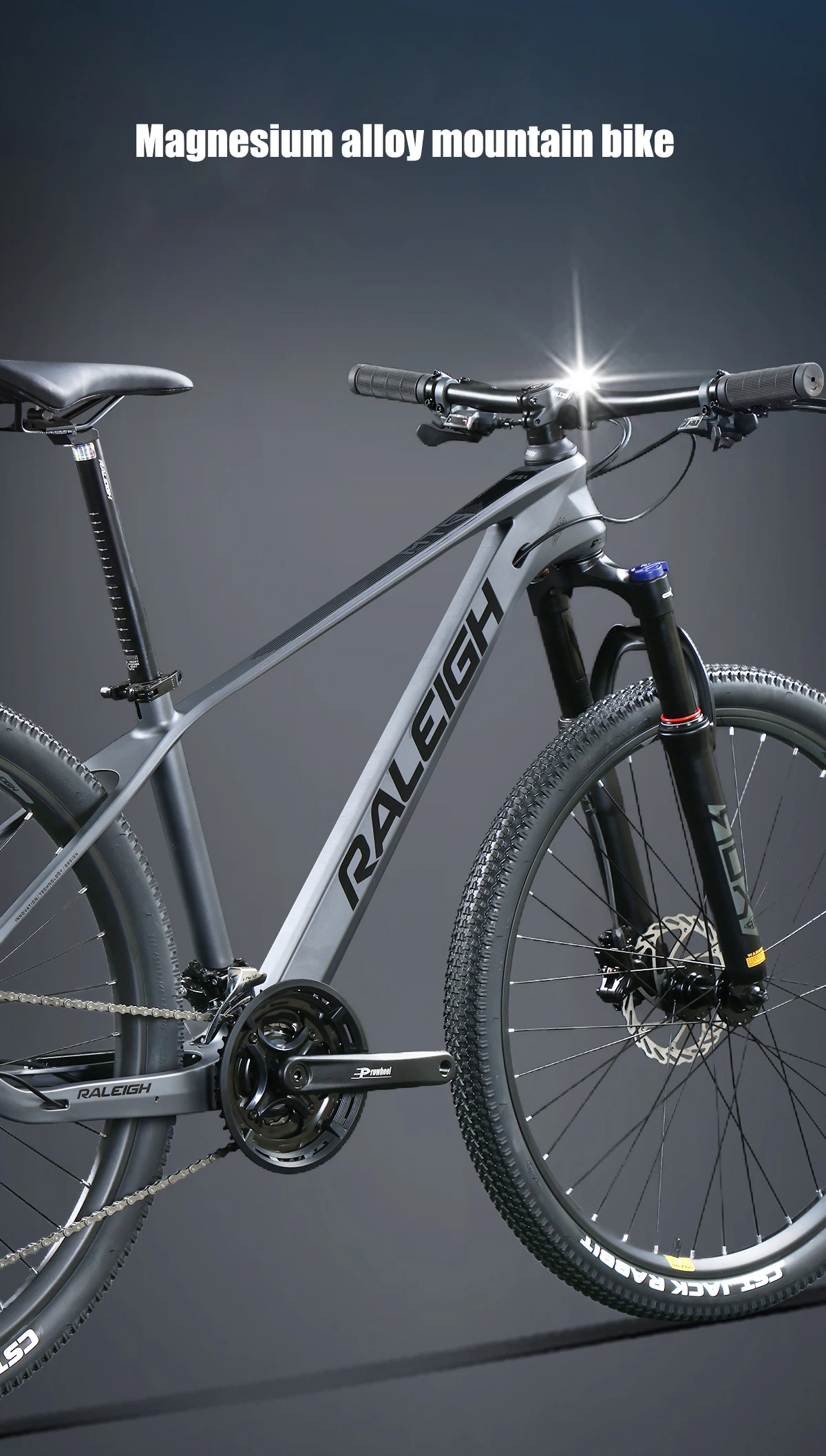 26 27.5 inch Mountain Bicycle , Magnesium alloy frame Bike,24/27/30/33 speed,Hydraulic disc brake