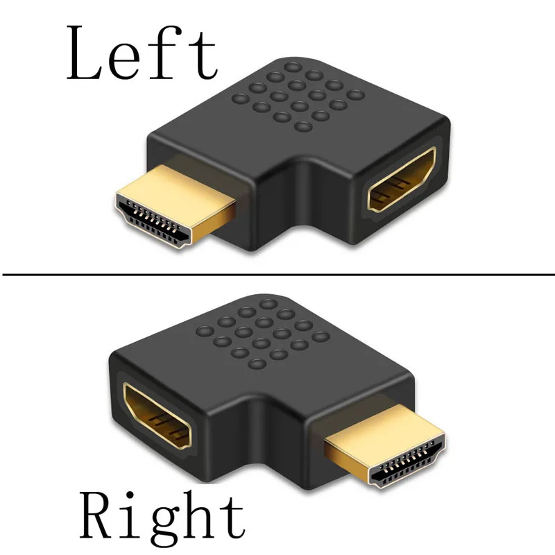 

10-50 шт. 90 градусов позолоченный HDMI-совместимый адаптер тип «Папа-мама» для 1080p 3D TV HD TV