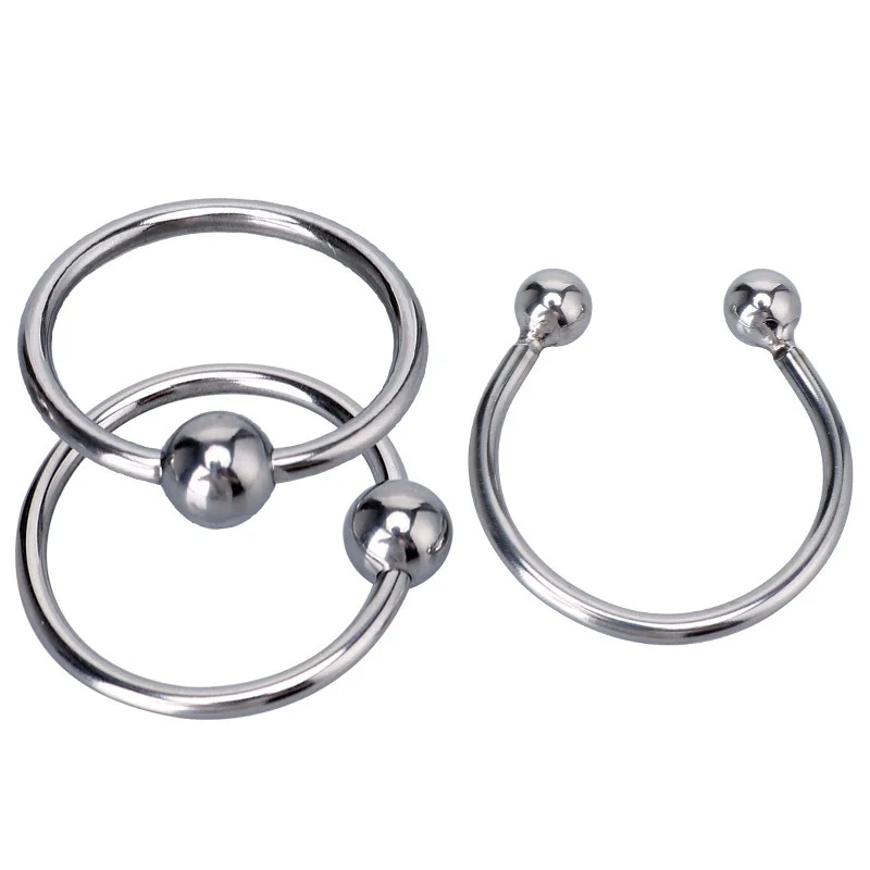 Anillos de Metal de acero inoxidable para hombres, cabeza Glan, productos estimulantes para adultos, Juguetes sexuales hom
