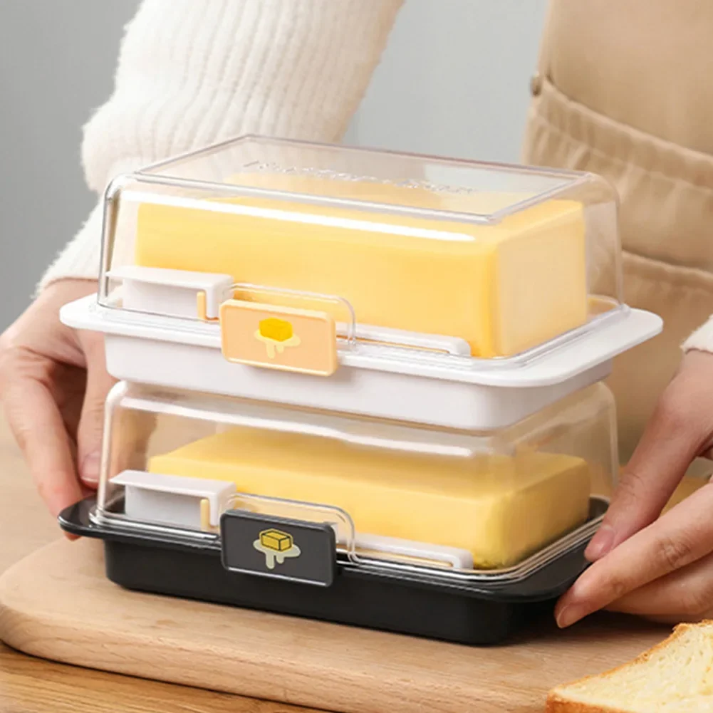 Butter Dish with Cover Countertop Butter Box for Home Cheese Storage Box Fresh-keeping with Cutter Slicer