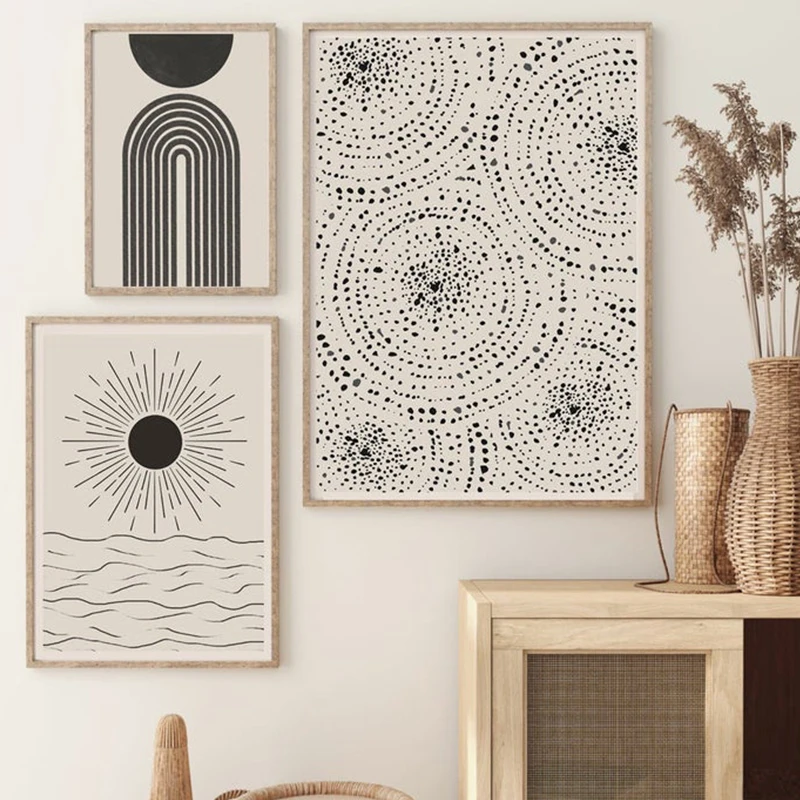 Minimalist Sun Circle Wall Art