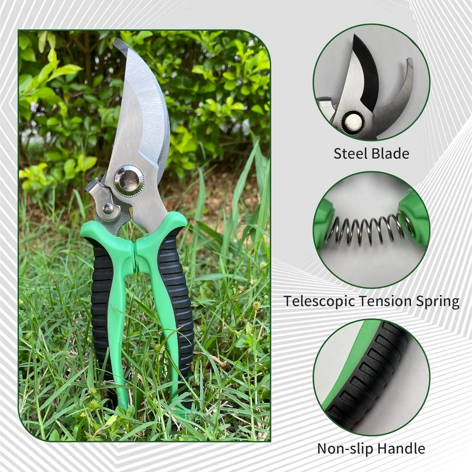 Garden Pruning Shears Anti-Slip Locking Handle Professional Flower Repair Multi-Functional for Branches Rattan