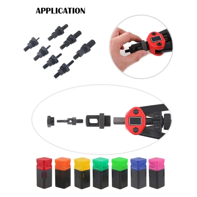 

7pcs Rivet Nut Heads Rivet Tool Iron Plate Nut Welding-Multi-functional Dropship