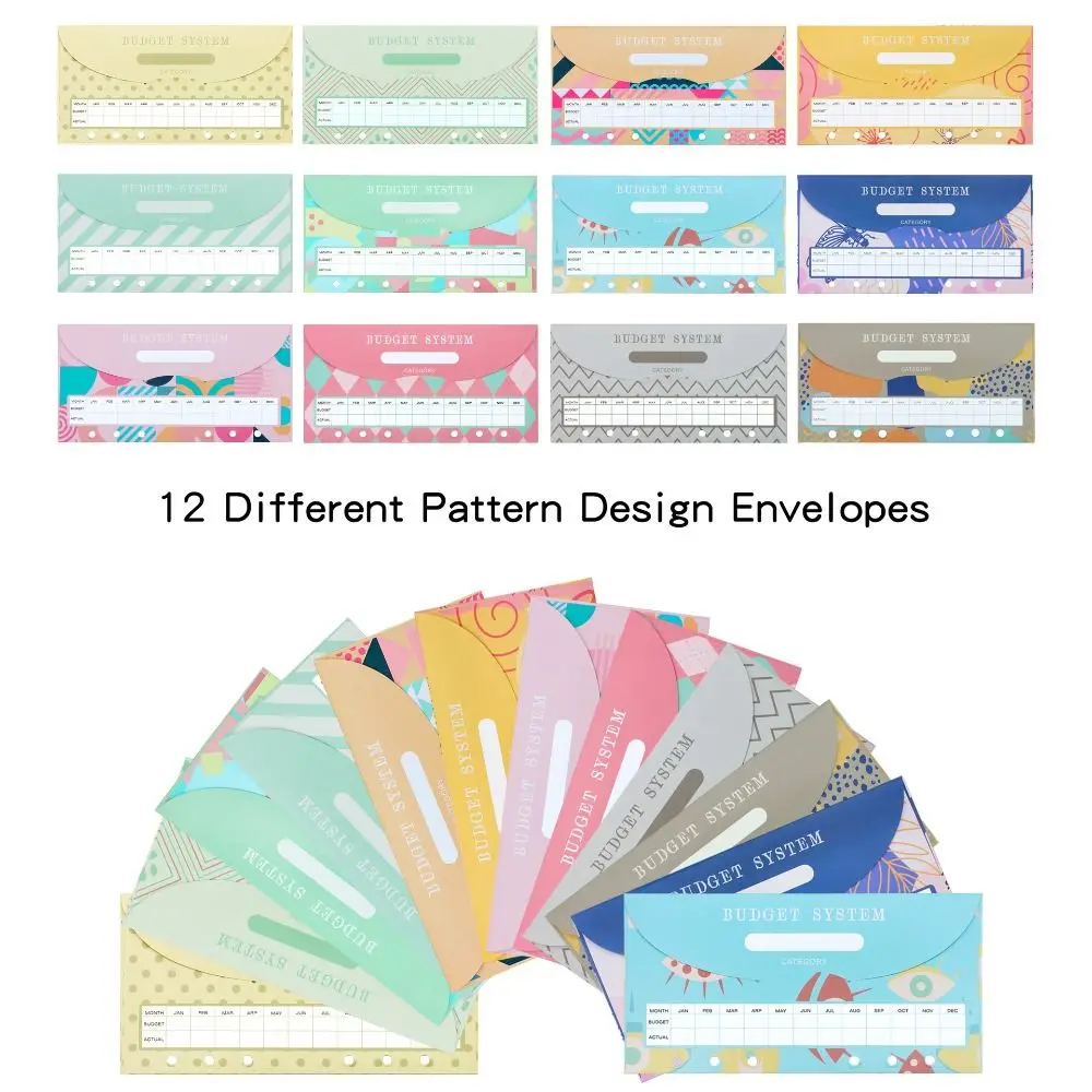 

Portable A6 Budget Ring Binders Set Creative Crocodile Pattern Bill Organizer Durable 6 Holes Spiral Binder