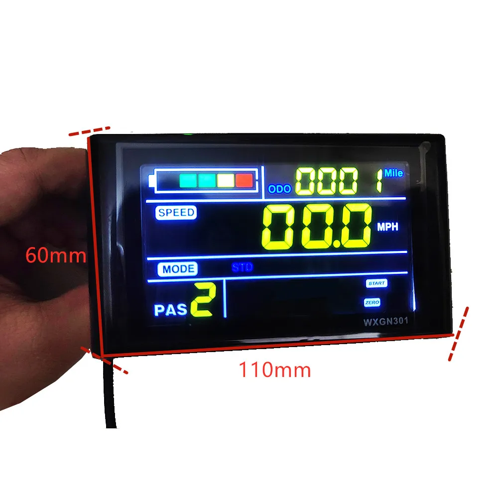 Controller brushless per bici elettrica/scooter elettrico 36V 48V 60V 1000W 1200W 1500W 40A con display LCD e acceleratore per bici elettrica - immagine 6