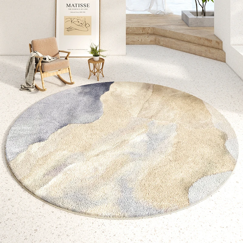 Modern Luxury Rugs for Bedroom Fluffy Soft Living Room Decoration Carpet Minimalist Abstraction Lounge Rug Round Plush Floor Mat 3
