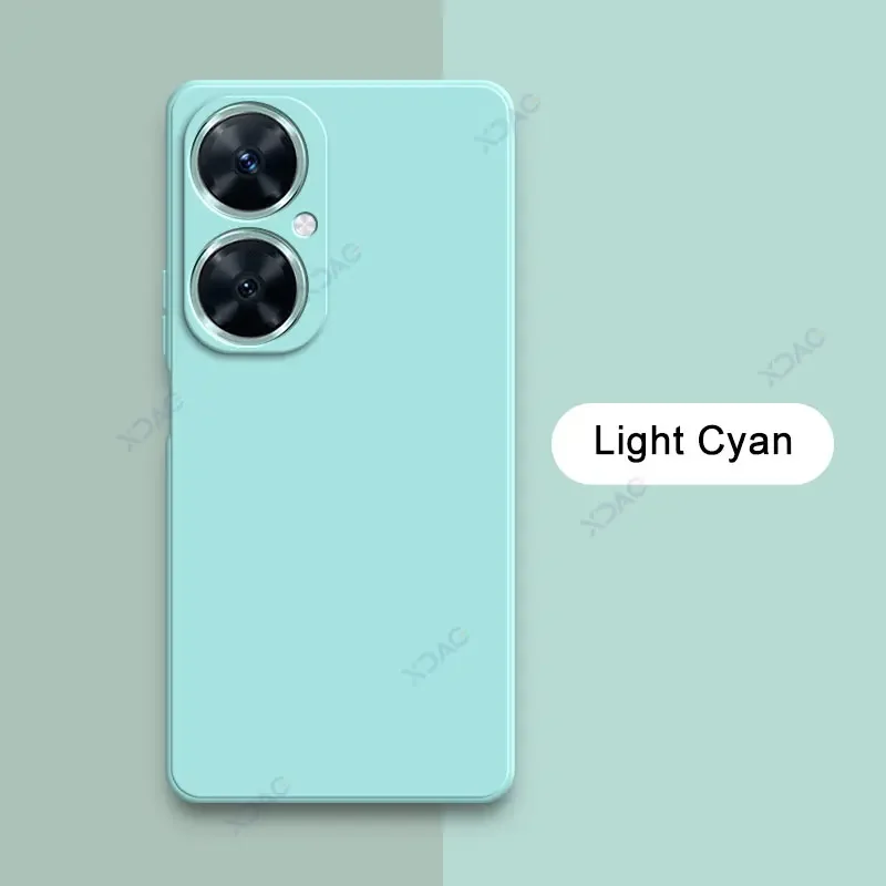 Square Liquid Silicone Phone Case with Soft Flocking Bumper Covers