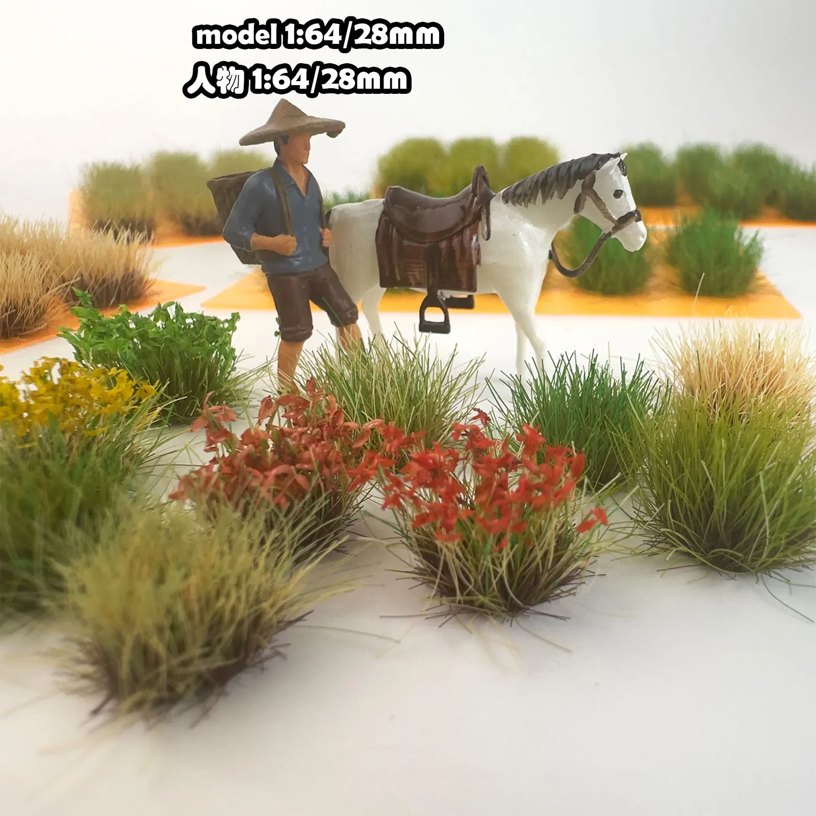 높이 10mm 소형 꽃 잔디 클러스터 식물 모델 HO N 규모 군사 장면 Diy 모델 만들기 철도 레이아웃 디오라마 15pcs