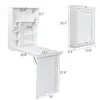 Computer Wall Mounted Folding Laptop Desk w/Multiple Storage,Modern Space-Saving 5