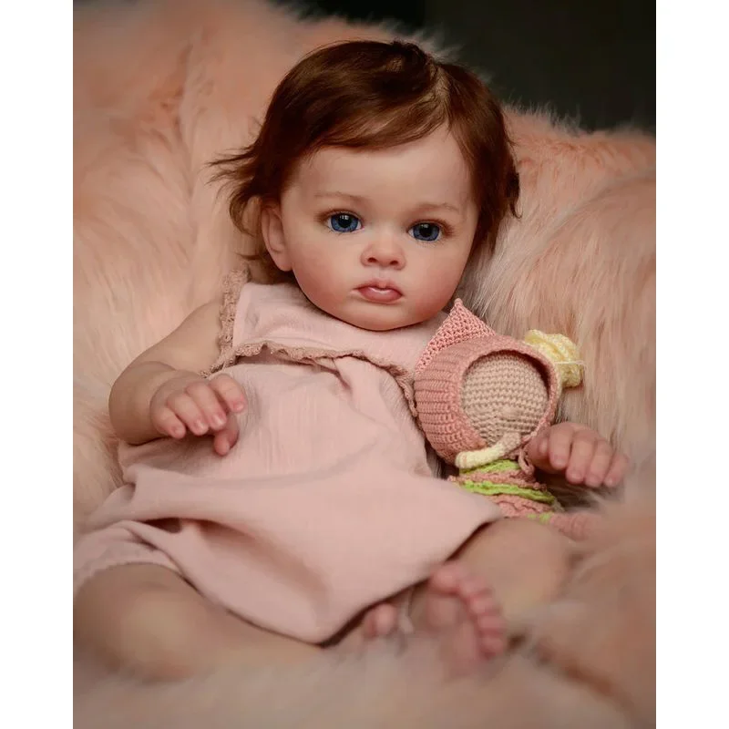 55CM Reborn Dolls Toddler Girl Doll Finished Hand Paint Doll 3D Skin Multiple Layers Painting Visible Veins Toys Girls Gift
