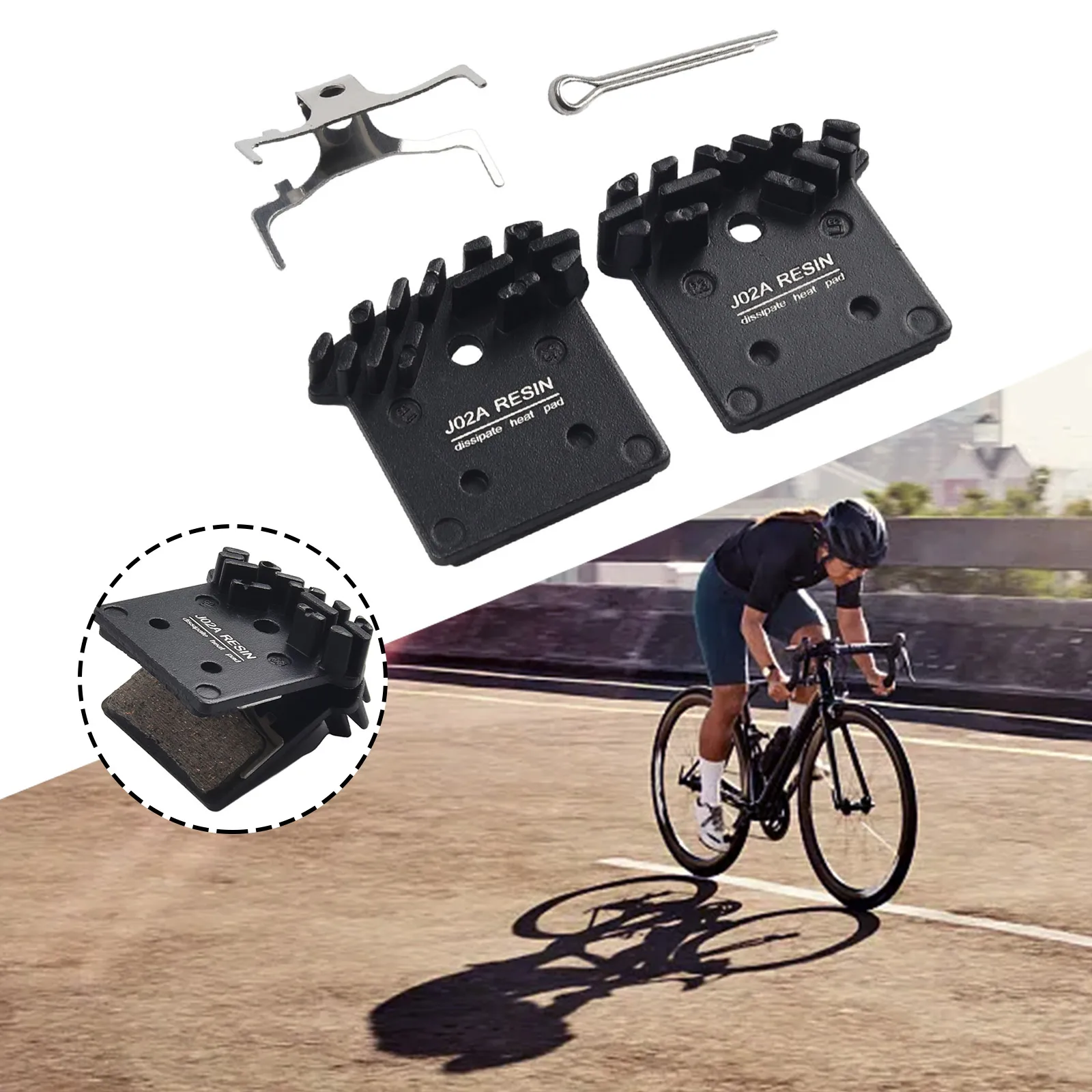 MTB J02A Resin Cooling Fin Ice Tech Disc Brake Disc Brake Pad Cycling AccessoriesFin Ice Tech Pad Cycling