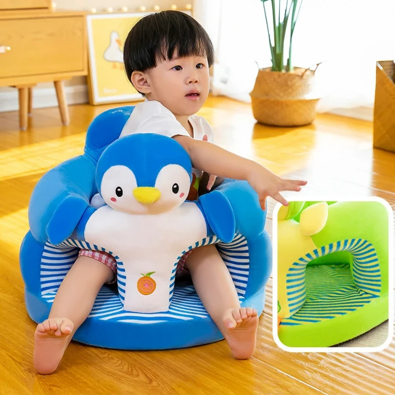 【 New】Cartoon Baby Sofa Chair-Washable No Filling Infant Seat, Cute Animal Design Nursery Furniture for 0-24 Months Kids