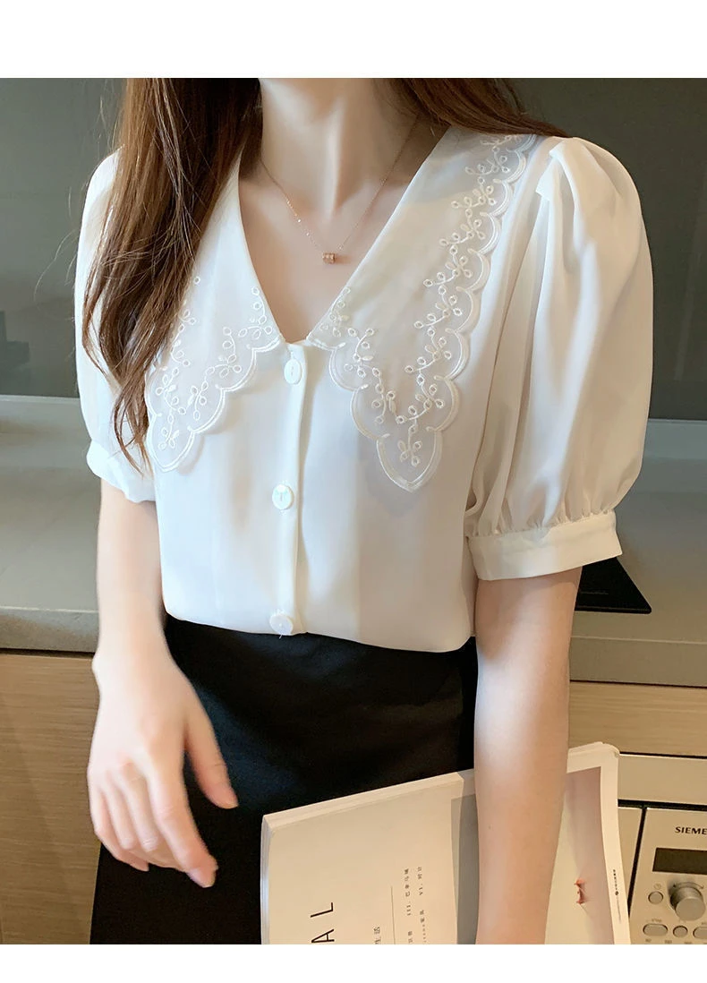 verão elegante branco rosa blusas coreano moda