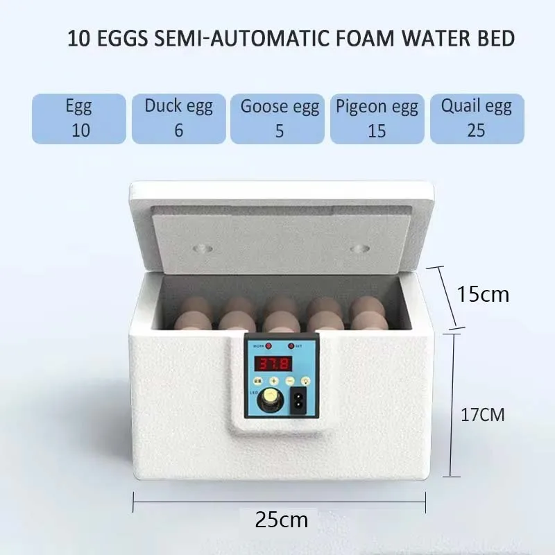 Egg Incubator USB Thermostatic Incubator Manual Turnover Poultry Bionic Waterbed All-in-One Machine
