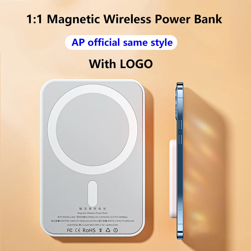 1:1 10000 мАч для Apple Magsafe блок питания аккумулятор магнитный беспроводной iphone 13 12pro Max