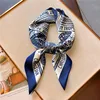 2024 Popular Square Shawls Luxury Sunscreen Satin Kerchief Four Seasons 90X90CM Silk Scarves Fashion Letter Headcloth Scarf Bag 6