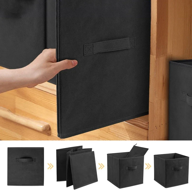 Foldable Fabric Storage Box Drawer for Wardrobe and Toy Storage Household Items Clothing Underwear Storage Box 5
