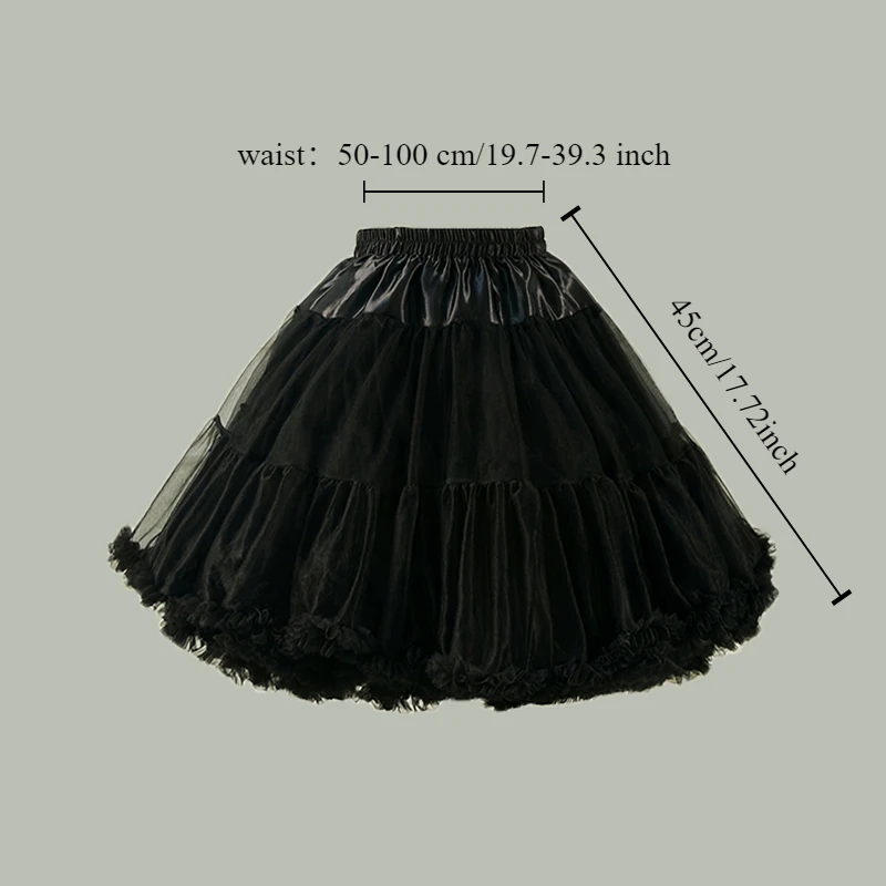 Gonna Tutù A 5 Strati In Tulle Per Donna E Ragazza - Taglia Unica Elastica - Colori Vivaci Per Rave, Balletto, Costumi