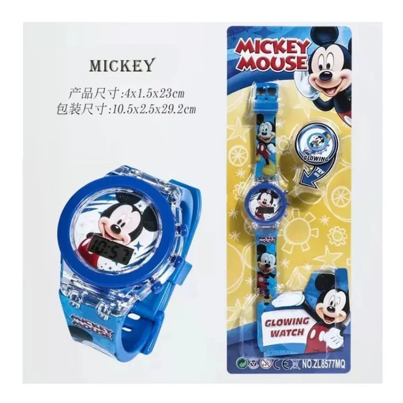 Disney Sports Digital Watch for Kids Spiderman Mickey Mouse Frozen Princess Car Toys Watches Boys Girls Flash Electronic Watch 3