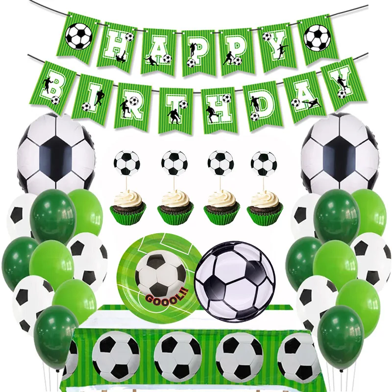 

Футбол, посуда, тарелки, салфетки для стаканчиков скатерть, торт, Топпер, день рождения, баннер, футбольный воздушный шарик для футбола, день рождения, Декор
