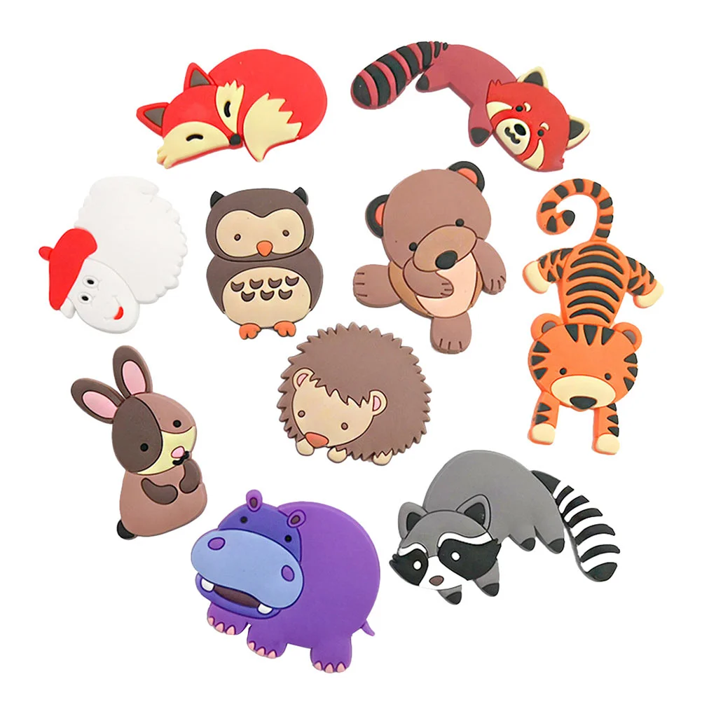 

10 Pcs Magnetic Playset Animal Whiteboard Accessoriess for Refrigerator Gift Small Animals Soft Rubber Gifts Cartoon