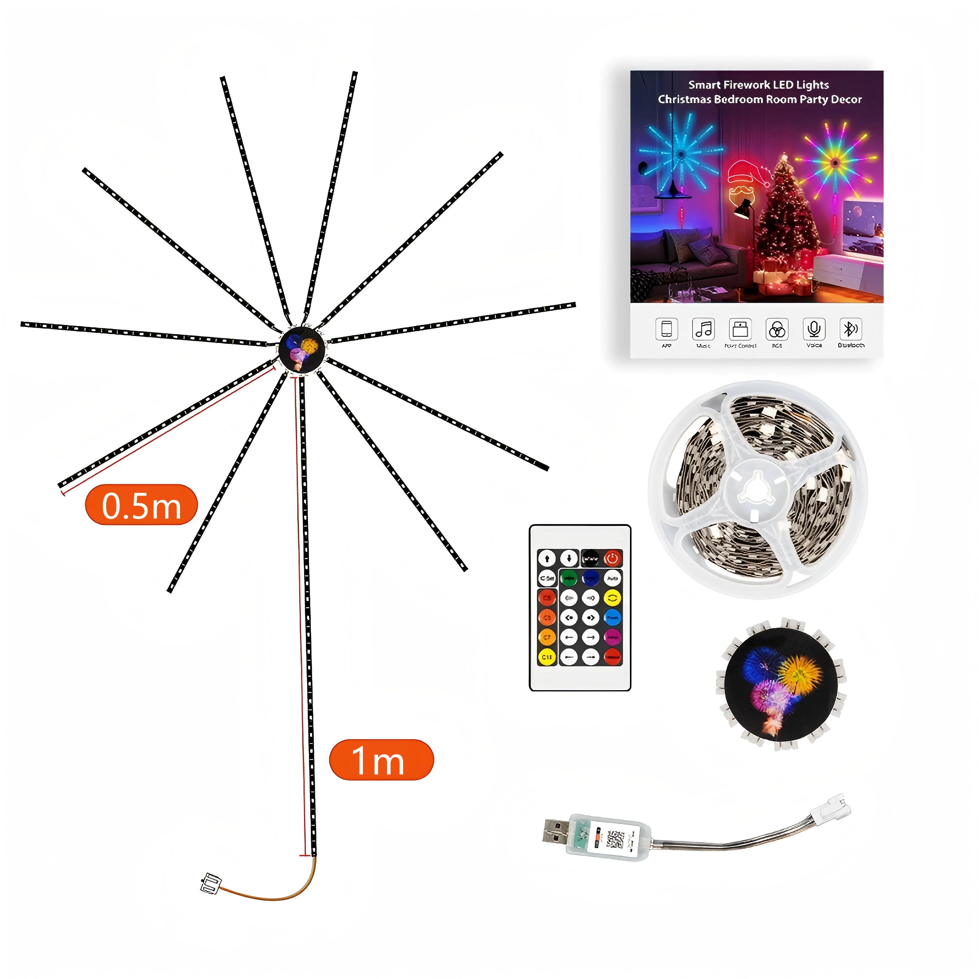 RGB Fireworks Lights