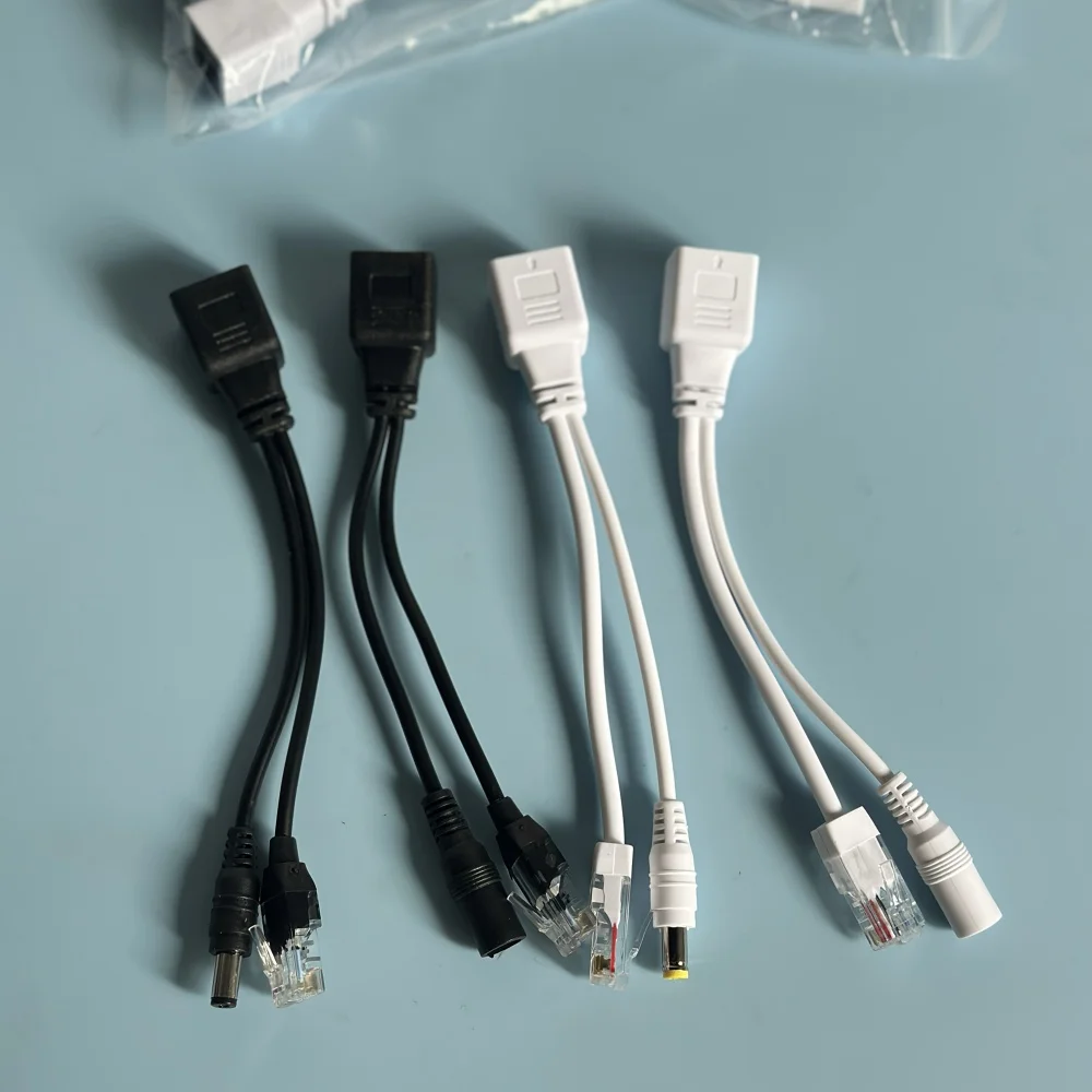 12-48v POE 케이블 이더넷 어댑터 케이블을 통한 수동 전원 공급 POE 분배기 IP 카메라용 RJ45 인젝터 전원 공급 장치 모듈