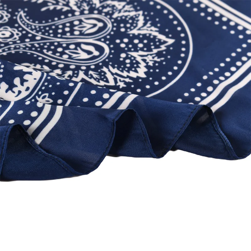 European and American Hot Sale Vintage Paisley Small Cashew Flower 70*70 Satin Square Silk Scarf 5