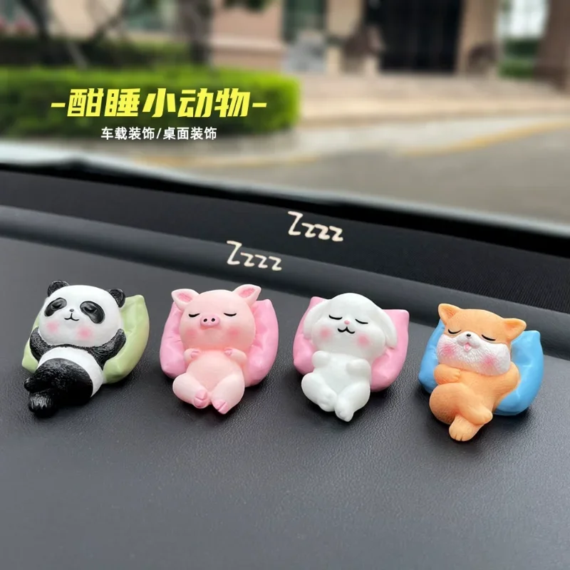 

Cure Department Sleeping Animal Car Decoration Cute Car Cartoon Car Console Desktop Trinkets Cute and Fashionable