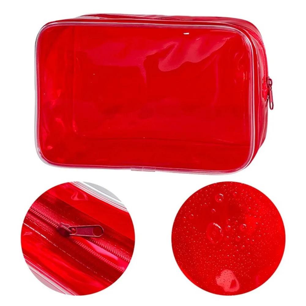 Bunte transparente Kosmetiktasche für Damen, Make-up-Tasche, PVC-Gelee-Kulturbeutel, große Kapazität, Reise-Kosmetik-Organizer, Make-up-Tasche – Detail 12