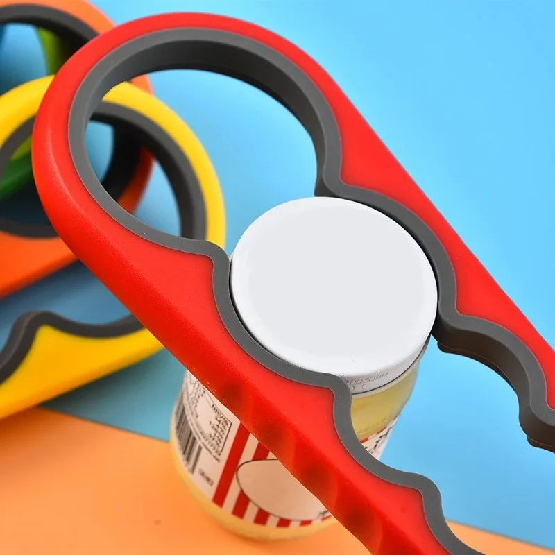 4-in-1 Universal Jar Opener Multifunction Handy Screw Cap Jar Openers Can Lid Opener Bottle Can Lid Grip Wrench Kitchen Gadgets