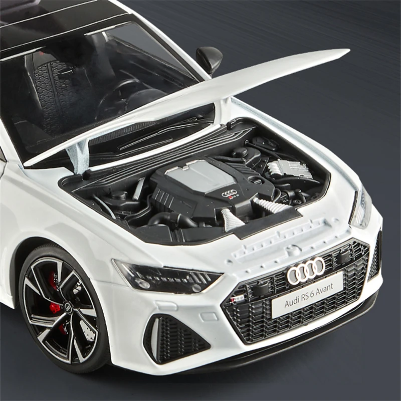 1/18 Audi RS6 Avant Station Wagon Alloy Car Model Diecasts Metal Sports Car Vehicles Model Simulation Sound Light Kids Toys Gift 4