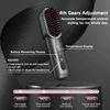 Wireless Straight Curling Hair Comb Heating Negative Ion Hair Straightener Rechargeable Anti-scalding Electric Hair Care Brushes 2