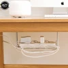 Under Table Storage Rack Wire Cable Shelf Basket Desk Rack Electric Organizer Box Hanging Storage Cabinet Holder Wire Organizers 2