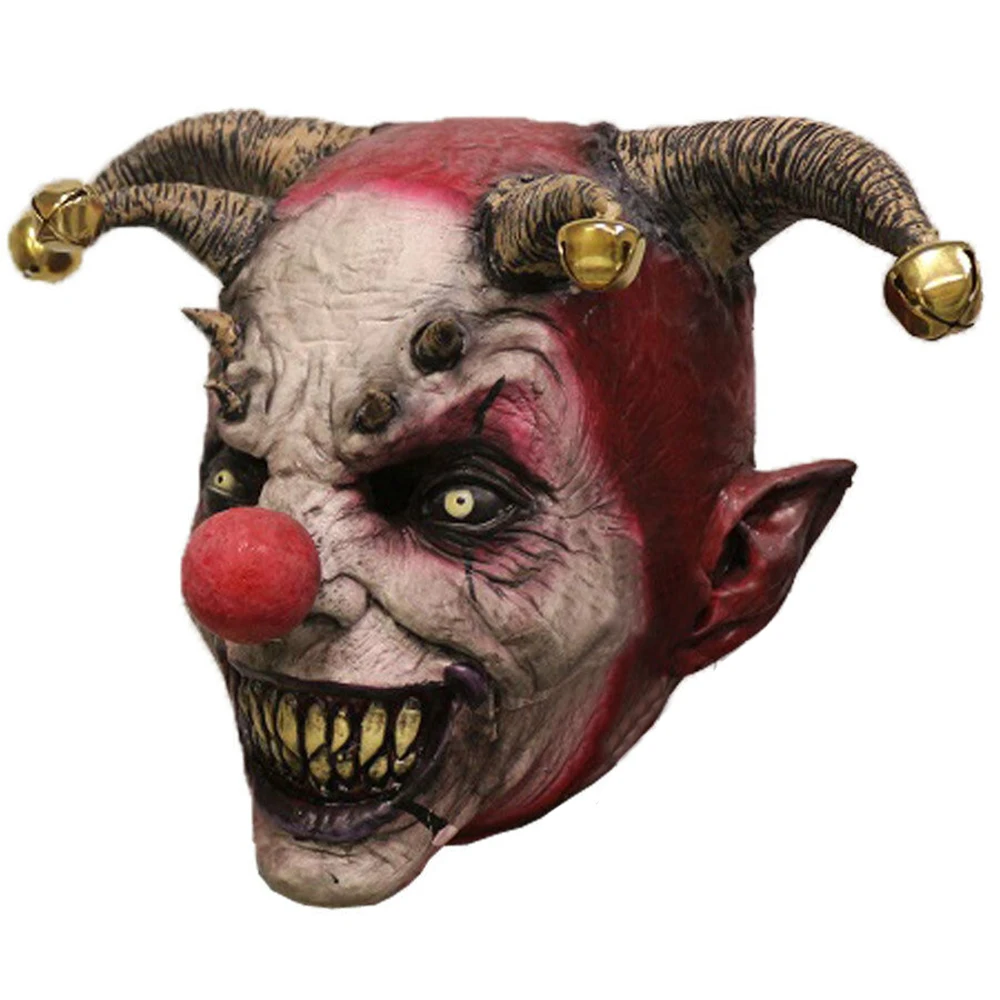Creepy Evil Spaventoso Halloween Clown Mask Latex Evil Jester Clown Per La Festa Di Halloween In Maschera