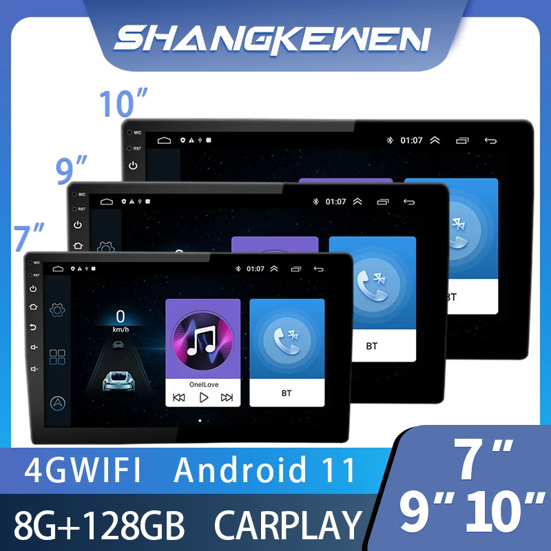 Car Radio 7 9 10 Inches 8G 128GB 2 Din 1080P SKW Car Multimedia Video