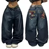 2024 New American Hip-hop Retro Loose Jeans Female Y2K Harajuku High Waist Wide leg Pants Gothic Wide Pants Street Pants Male 2