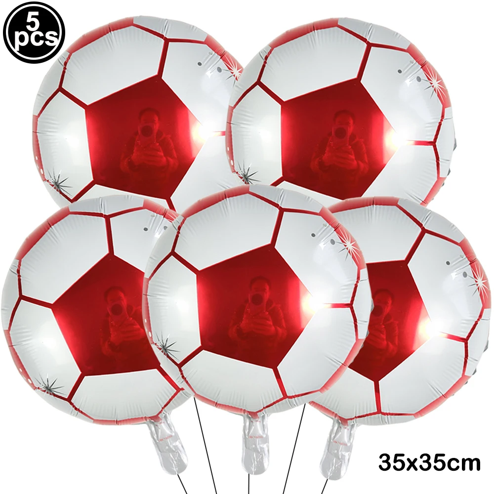 Vibrant Soccer Themed Foil Balloon
