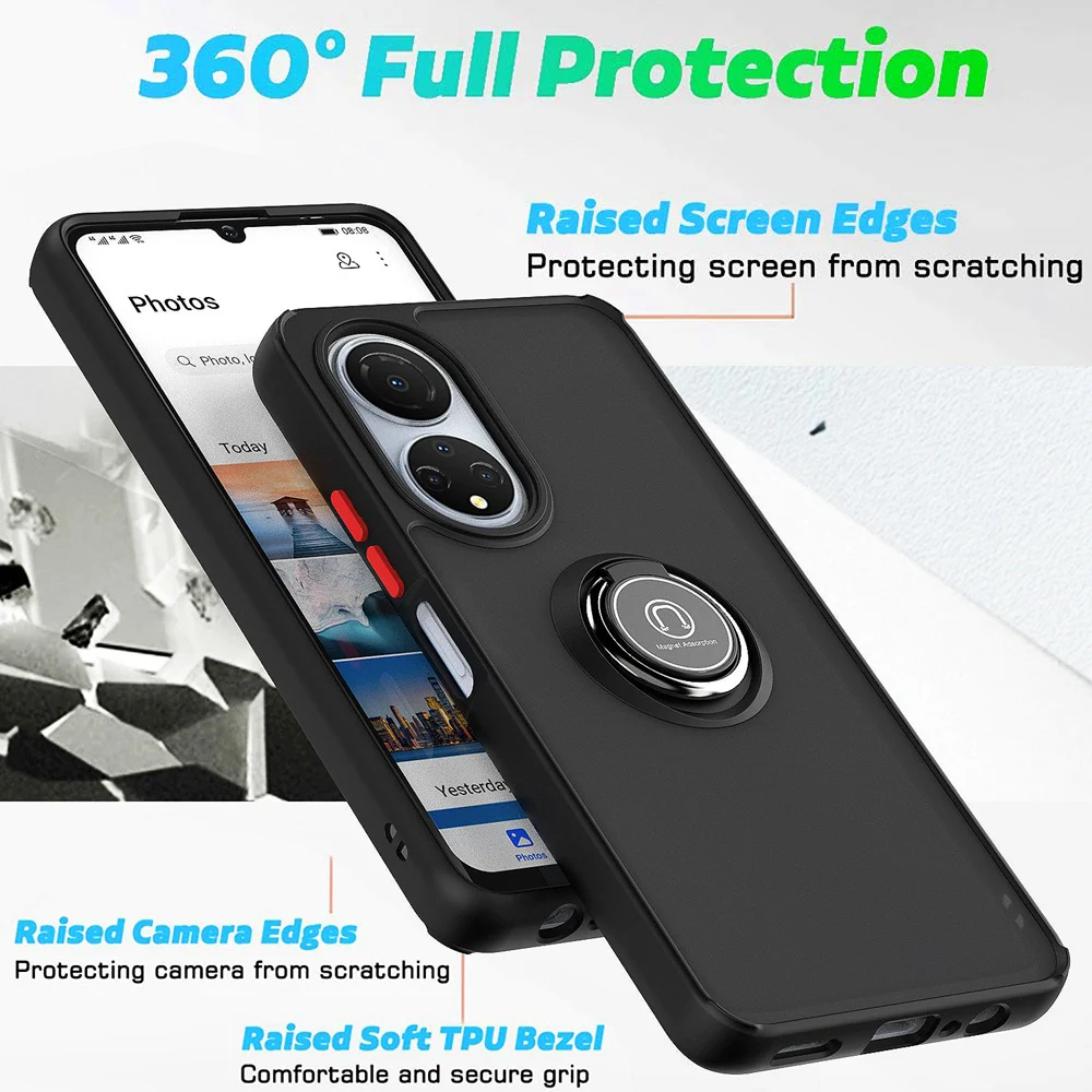 KEYSION, funda de teléfono transparente mate a la moda para Honor X7 50, funda trasera transparente a prueba de golpes para Huawei P50 Pro Nova 9_voghion.com