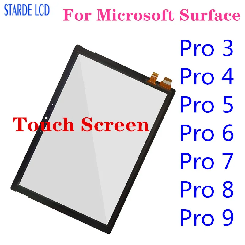 Touch Screen Per Microsoft Surface Pro 3 1631 Pro 4 1724 Pro 5 1796 Pro 6 Pro 7 1866 Pro 8 1983 Pro 9 2038 Touch Digitizer Glass