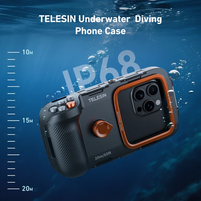 TELESIN plongée coque de téléphone étanche téléphone universel caméra prise de vue support de poignée aide au tir poignée de télécommande 3 TELESIN plongée coque de téléphone étanche téléphone universel caméra prise de vue support de poignée aide au tir poignée de télécommande 3