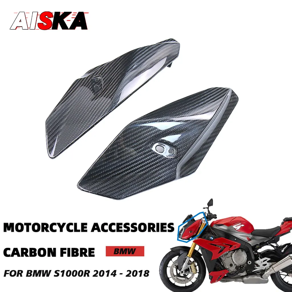 

For Motorcycle BMW S1000R S1000 R 2014- 2018 2019 Motorcycle Accessories 3K Real Carbon Fiber Front Headlight Side Panel Fairing