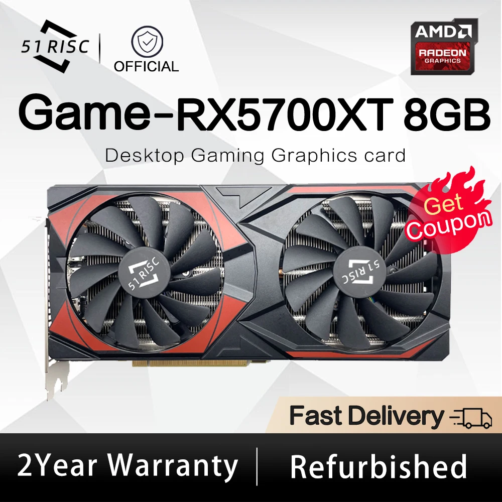 Scheda Video Sheli 51Risc Rx5700Xt 8Gb 256Bit 2560Sp Gddr6 Schede Grafiche Rx5700 Displayport Placa De Video