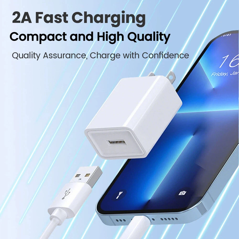 Universal 5V 2A USB Wall Charger with EU/US Plug - Choose 1 or 2 Pieces