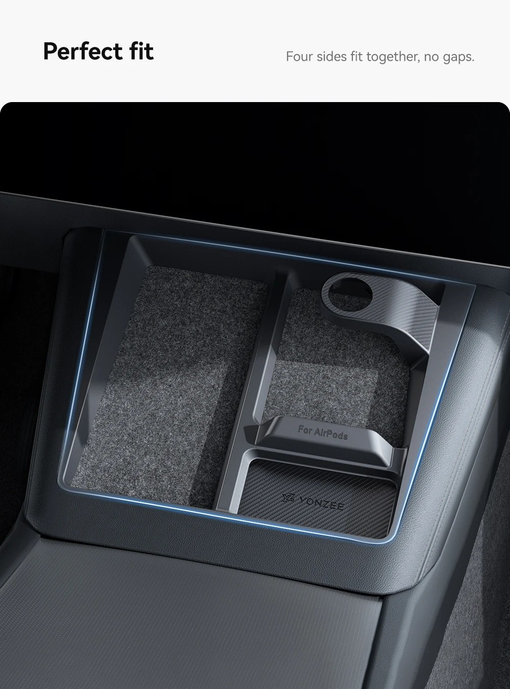 For Tesla Model 3 2024 Model Y 2025 Wireless Charging Protective Frame Mobile Ph