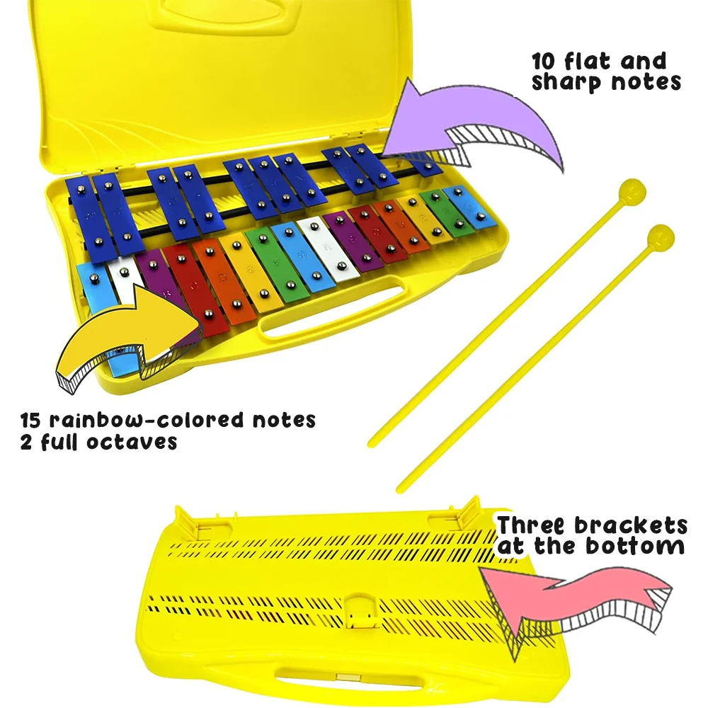 Chromatic Metallophone 25 Notes Xylophone Children's School Xylophone xylophone toys